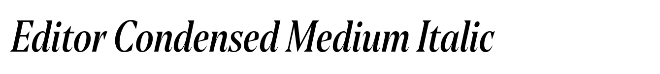 Editor Condensed Medium Italic image